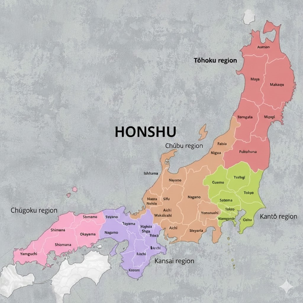 Carte Honshu